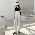 Women's High Waist Ice Silk Suit Wide Leg Pants - Touches