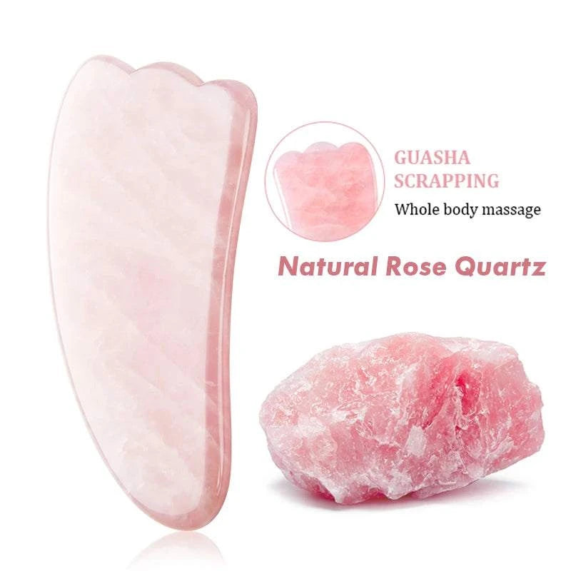 Natural jade Stone Massage for Face Gua Sha Facial Skin Neck Thin Face Lifting - Touches