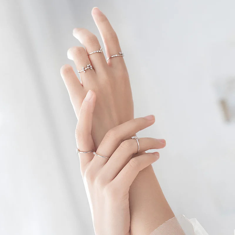 Zodiac Sign Finger Rings Fashion Women