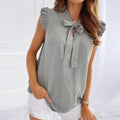 Women Summer Elegant Ruffles Sleeveless Casual Tops - Touches