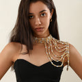 Body Chains Elegant Multi-layer Tassel Imitation Pearl Shoulder Chain Women's