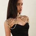 Body Chains Elegant Multi-layer Tassel Imitation Pearl Shoulder Chain Women's