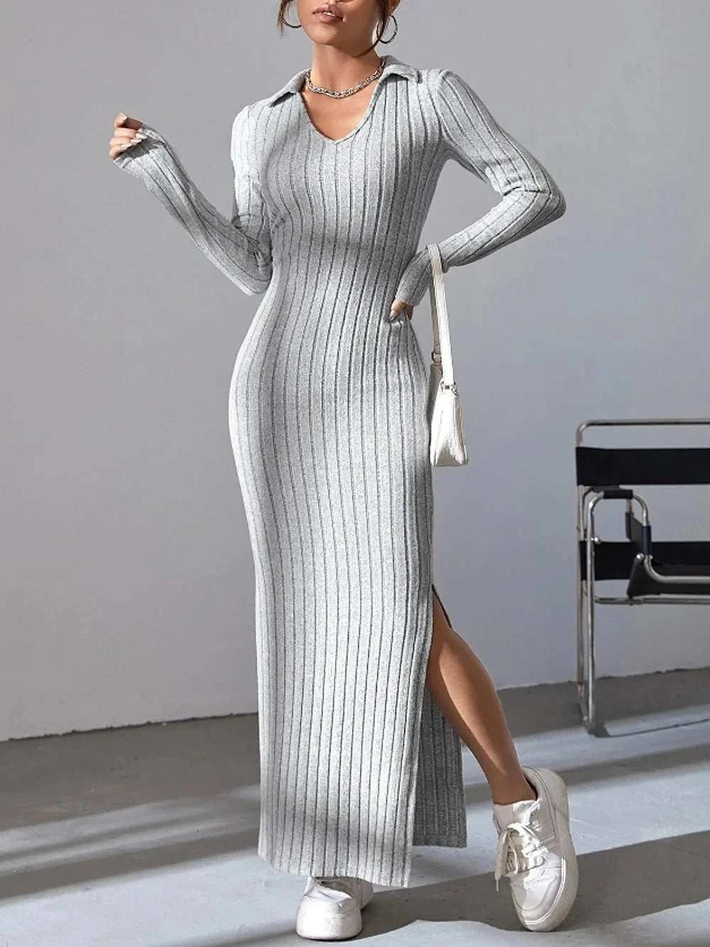 Knitted Dress Slim  Casual for Women - Touches