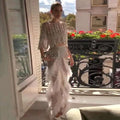 Luxury dress Luxury  White Feathers Two Pieces Evening Dresses - Touches