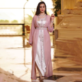 Two Pieces Abaya Set Women Vest Long Dress