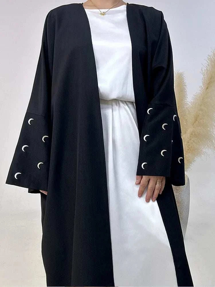 Embroidery Abaya V-neck