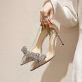 Rhinestone Butterfl-knot Pointed High Heels Spring - Touches