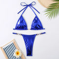 Bikini sets Sexy Metallic Halter Bikinis Set summer beachwear swimsuit 41549049757766|41549049856070|41549050085446