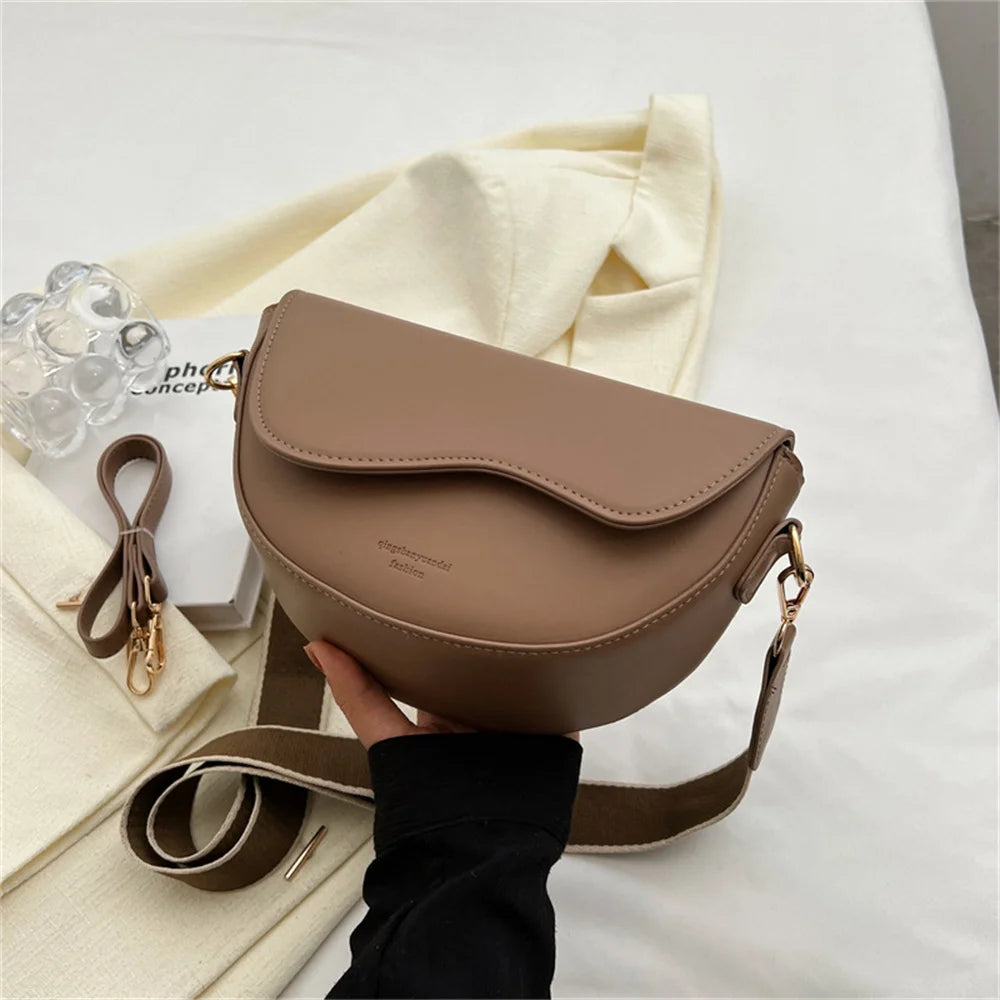 women bag  Square Bag Women's Shoulder Bag Wide Shoulder Strap - Touches