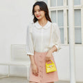 New Fashion Simple Solid Rivet Handheld PVS Mini Jelly Bag Single Shoulder Crossbody Mouth Red Bag Handbags - Touches