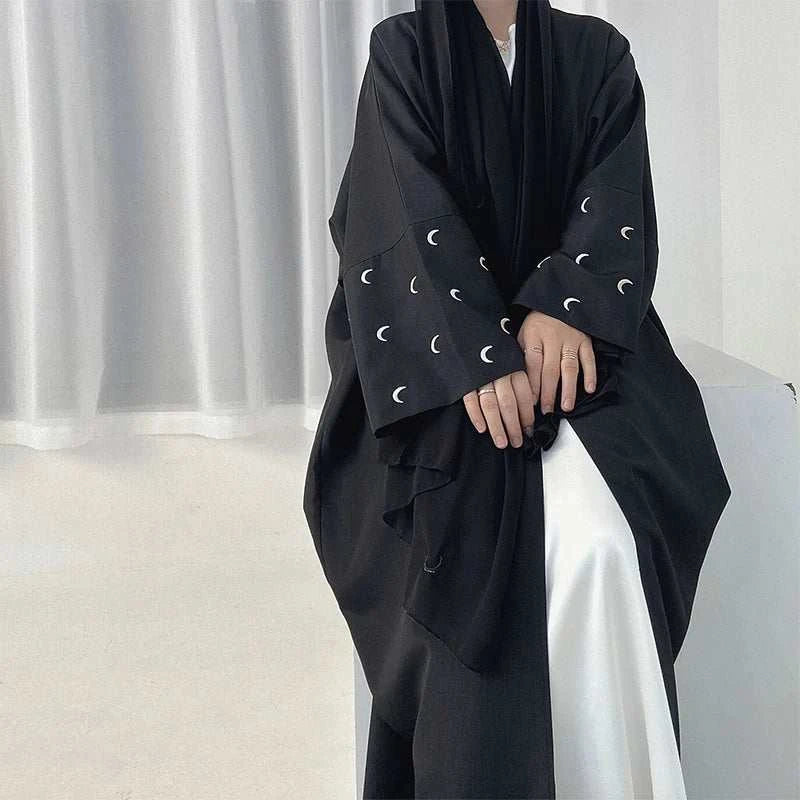 Embroidery Abaya V-neck