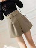 Buttons Formal Women's Shorts - Touches women bottom