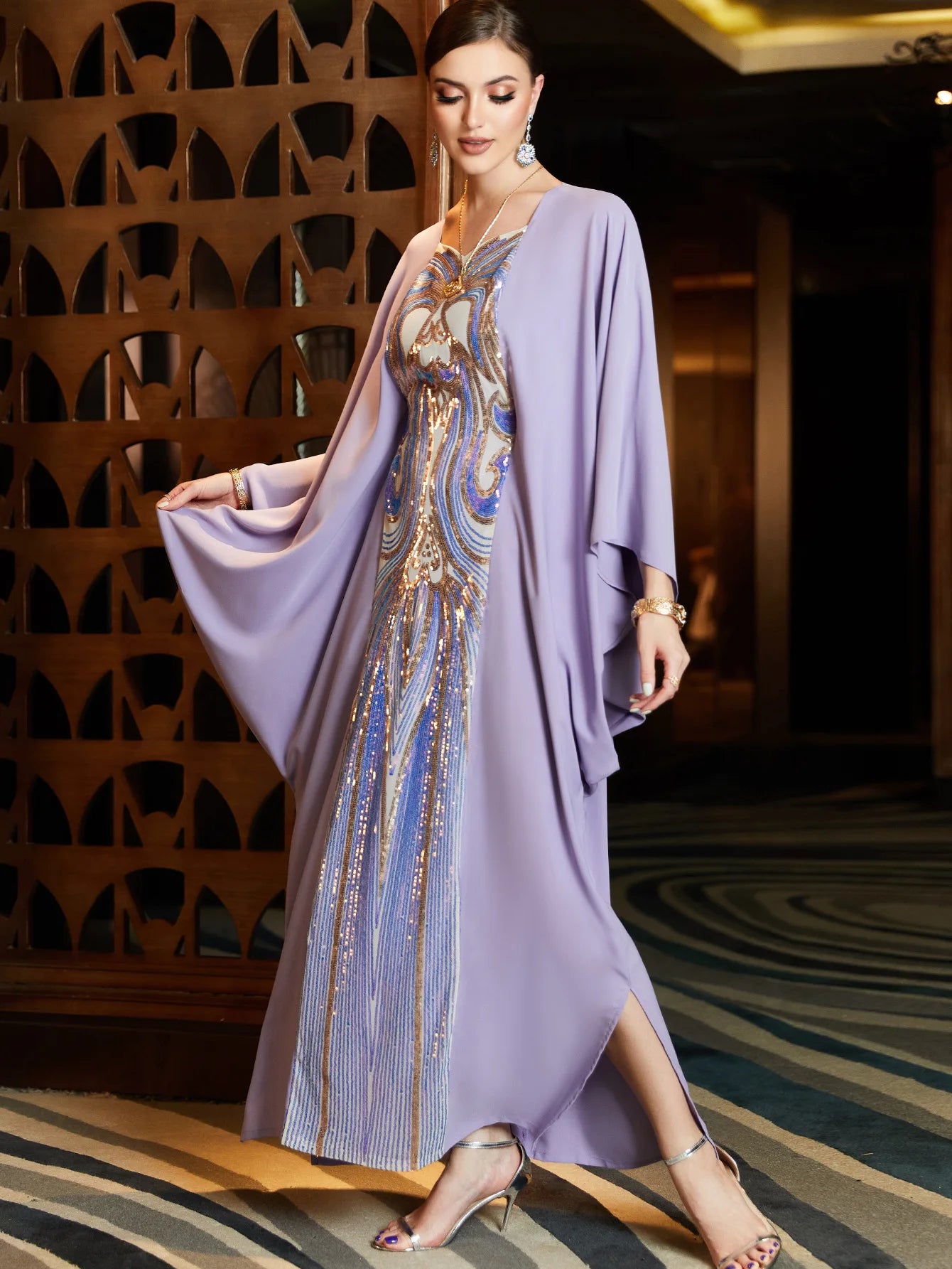 Women Ramadan & Eid Mubarak Kaftan Abaya - Touches