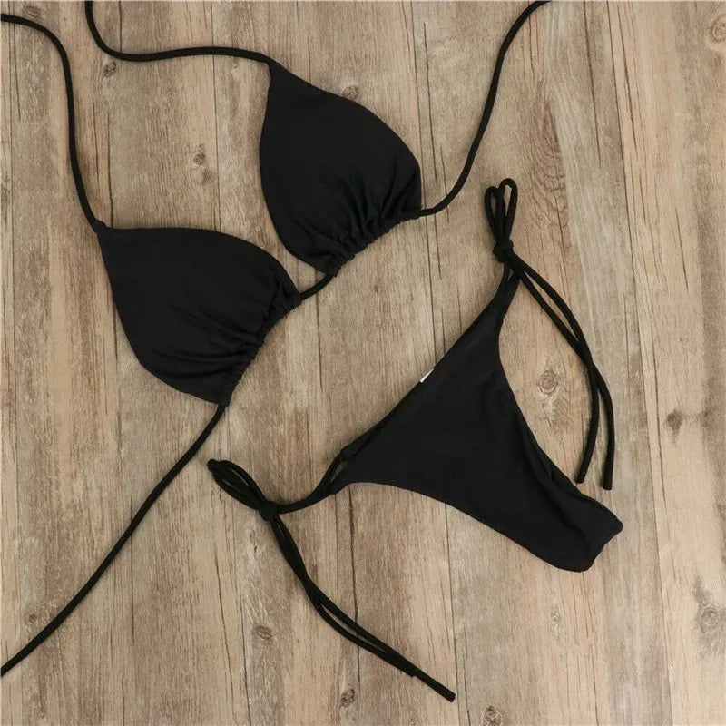 Summer Swimsuit Women Sexy Bikini Set Push-up Padded Bra