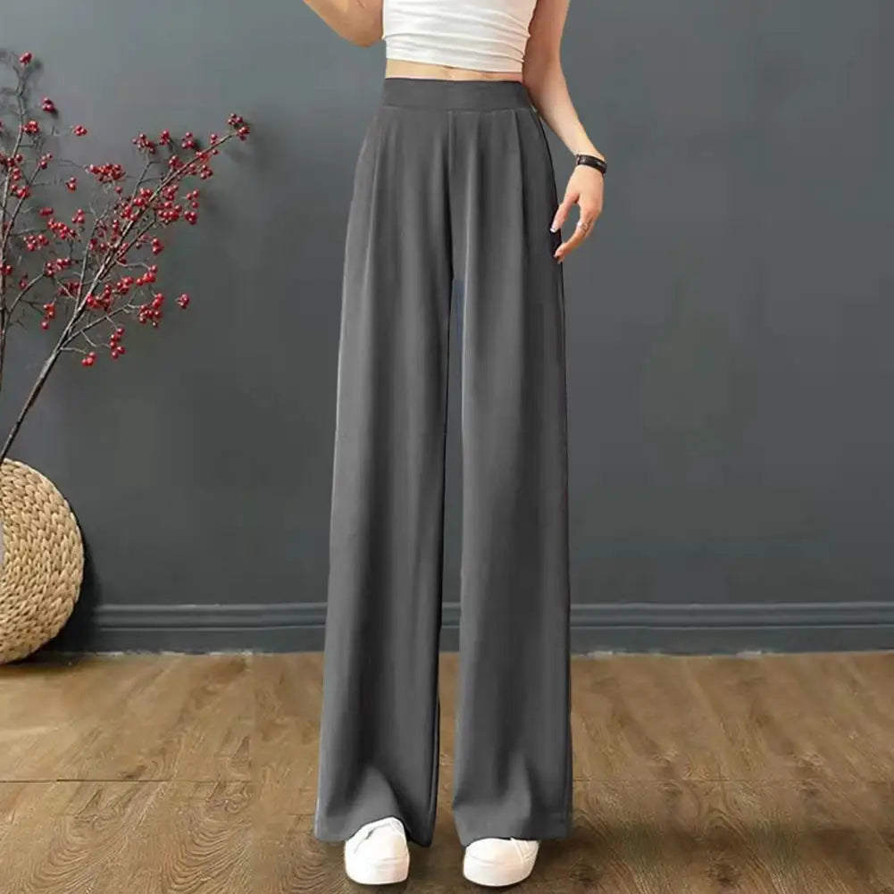 Women Wide Leg Pants with Pockets High Waist - Touches