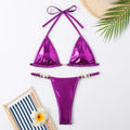 Bikini sets Sexy Metallic Halter Bikinis Set summer beachwear swimsuit 41549049331782|41549049561158|41549049659462