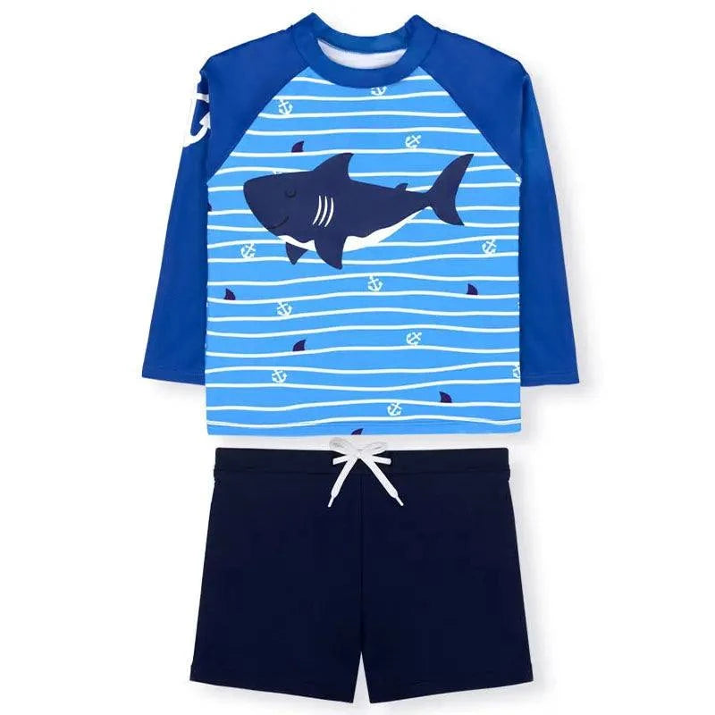 Big Boys  Swimwear Swimsuit Set Tops+Pants NoCap 2Pcs Children Training Suit - Touches